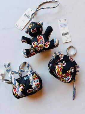 Rare! NWT Vera Bradley Anthropologie Original Duffle Bag-Shaped Bag Charm Black